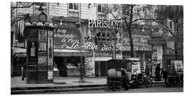 Print på skumplade Street scene, Paris early 20th century