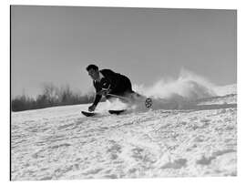 Aluminium print Skier on the descent