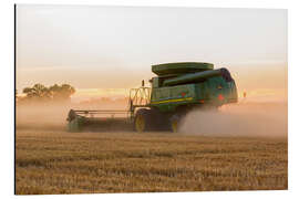 Magnettafel Mähdrescher bei der Weizenernte