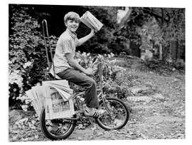 Foam board print Paperboy on the bike