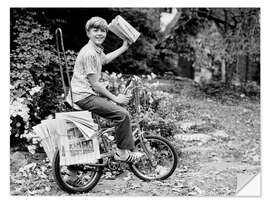 Wall sticker Paperboy on the bike