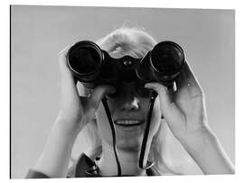 Magnettafel Blick durch ein Fernglas I