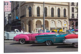 Obraz na aluminium Vintage cars in front of Parque Central, Havana, Cuba