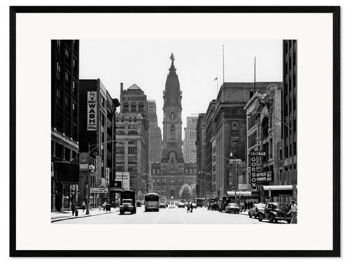Framed art print Philadelphia Downtown