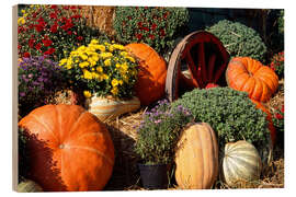 Wood print Autumn Garden