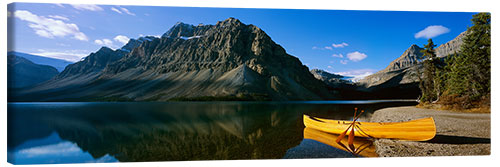 Leinwandbild Kanufahren am Bow Lake