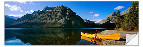 Selvklæbende plakat Canoeing on Bow Lake