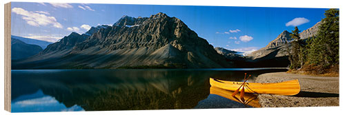 Cuadro de madera Piragüismo en lago Bow