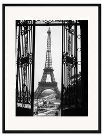 Gerahmter Kunstdruck Eiffelturm um 1920