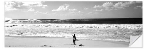 Wandsticker Surfer am North Shore, Oahu, Hawaii