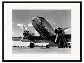 Gerahmter Kunstdruck Retro Passagierflugzeug