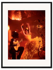 Gerahmter Kunstdruck Flamenco-Tänzerin