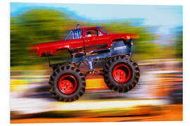 Hartschaumbild Roter Monstertruck