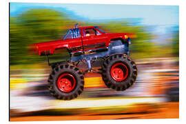 Magnettafel Roter Monstertruck