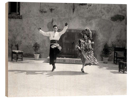 Hout print Flamenco dancer