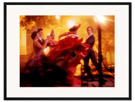 Gerahmter Kunstdruck Feuriger Flamenco