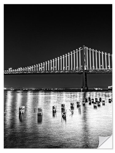 Självhäftande poster Bay Bridge in San Francisco II