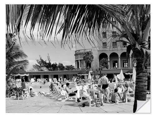 Vinilo para la pared Hotel Nacional en La Habana, años 50