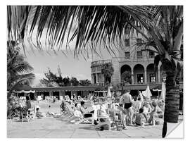 Selvklebende plakat Hotel Nacional in Havana, 1950s