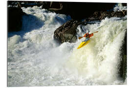 Tableau en plexi-alu Kayak en eau vive