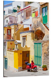 Aluminiumsbilde Houses in the village Corricella