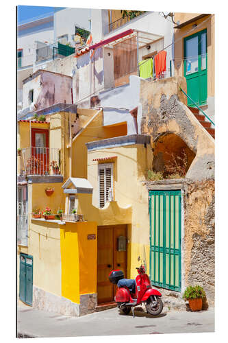 Tableau en plexi-alu Maisons dans le village de Corricella