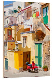 Wood print Houses in the village Corricella