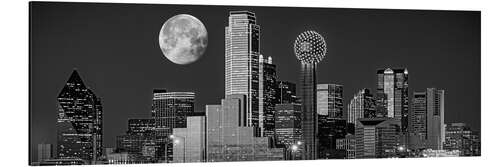 Stampa su alluminio Skyline di Dallas di notte