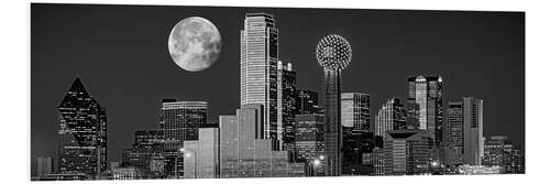 Foam board print Dallas skyline at night