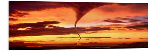 Quadro em PVC Tornado ao pôr do sol