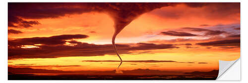 Wandsticker Tornado bei Sonnenuntergang