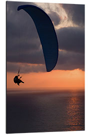 Aluminium print Paraglider over the sea I