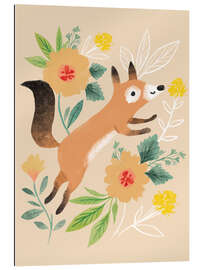 Gallery print Fox with flowers