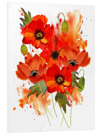 Foam board print Poppy bouquet