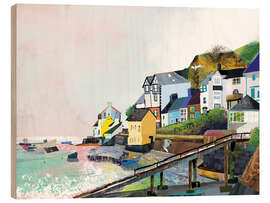 Obraz na drewnie Houses on the coast - Paul Nicholls
