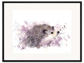 Gerahmter Kunstdruck Kleiner Igel