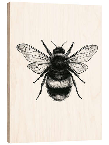 Wood print Bumblebee