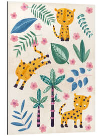 Magnettafel Junge Jaguare im Dschungel