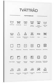 Magnettafel Wasch- &amp; Pflegesymbole (schwedisch)