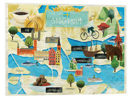 Foam board print City Map Stockholm