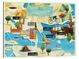 Magnettafel Stadtplan Stockholm