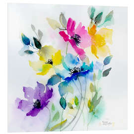 Foam board print Colourful flowers