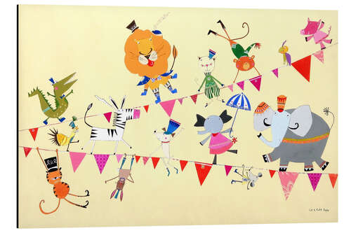 Aluminium print Circus Animals