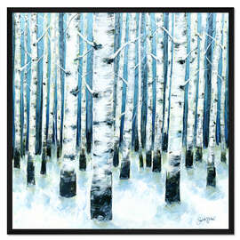 Gerahmter Kunstdruck Birkenwald