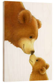 Cuadro de madera  Gran oso y osito - Lisa Alderson