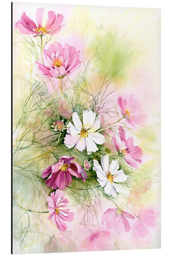 Aluminium print Delicate flowers