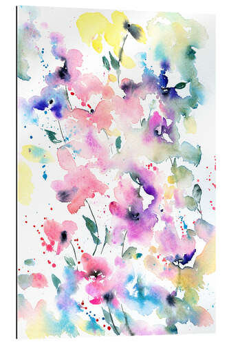 Tableau en plexi-alu Fleurs abstraites I