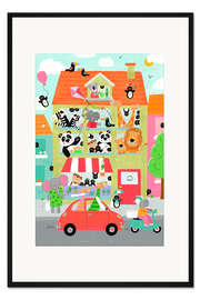 Gerahmter Kunstdruck Dschungelhaus