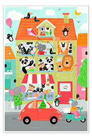 Wall print  Jungle house - Liza Lewis