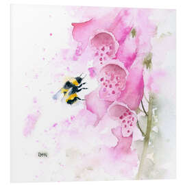 Foam board print Bumblebee on foxglove